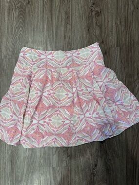 INC International Concepts Pink and Cream Printed Circle Skirt